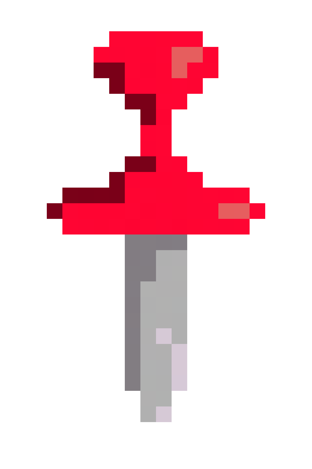 alfinete pixel arte vermelho